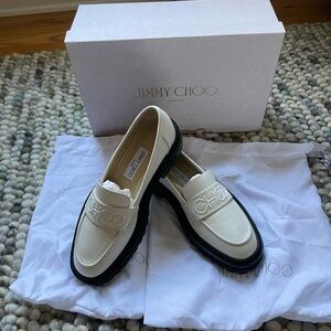Jimmy Choo Women's White Loafers